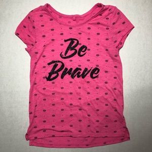 Justice “Be Brave” Shirt, Size 8, GUC